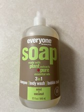 EO Everyone Soap Body Wash Shampoo Bubble Bath Liquid Mint Coconut, 32 Ounce