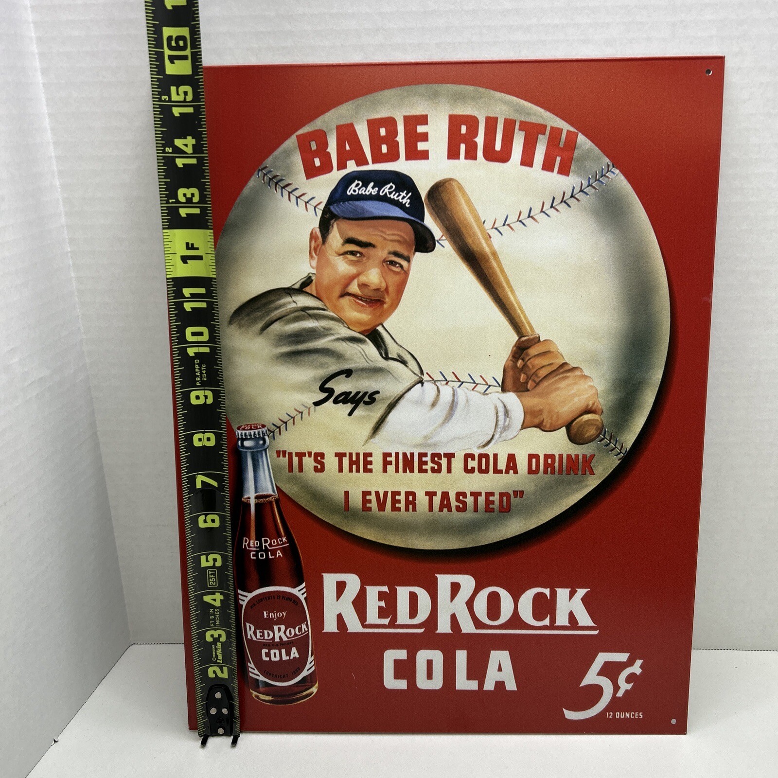 Retro Decorative Babe Ruth Red Rock Cola Metal Tin Sign Reproduction | eBay