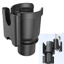 Car Cup Holder Expander Adapter & Phone Holder Universal Adjustable Cup Holder