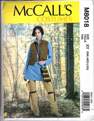 McCalls M8018 Misses Trapper Costume  Cosplay  Uncut Pattern Size S to L