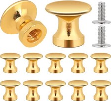 12 Pcs Small Cabinet Knobs Mini Drawer Pulls Knobs Jewelry Box Knobs 1/2 Gold