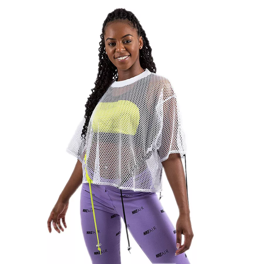 Nike crop top mesh cheap