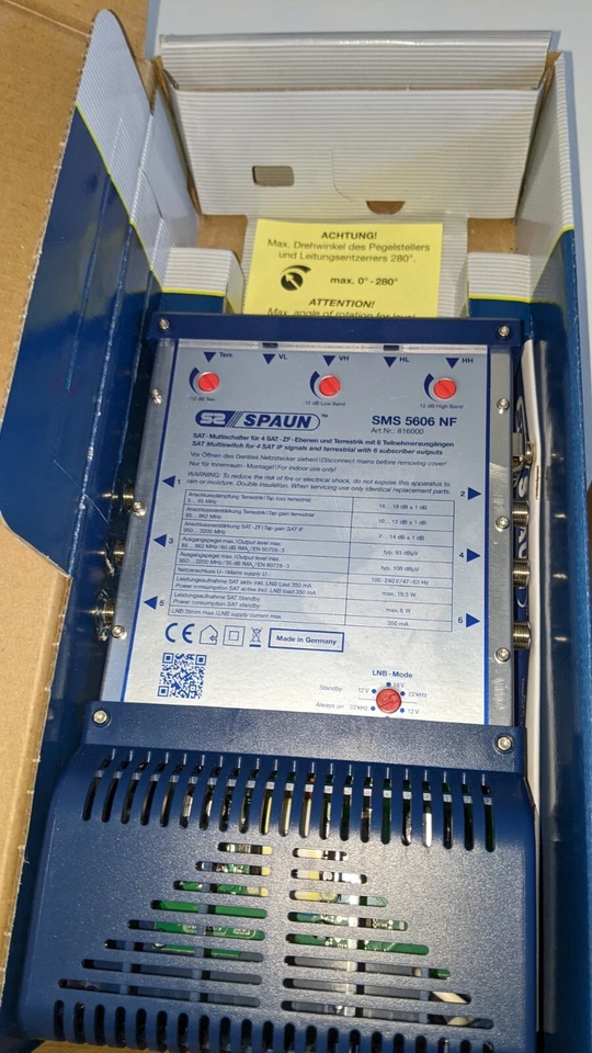 Spaun SMS 5606 NF 816000 Multiswitch New In Box - Image 2 of 3