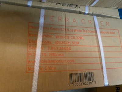 (Case of 288) Hotel Emporium Terra Green 0.75 Oz, Cond. Shampoo, White Tea Scent