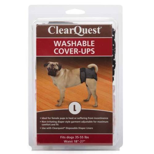 DOG DIAPERS - TWO Reusable & Washable Cover Up Garments Stripes & Polka Dots - Picture 5 of 12