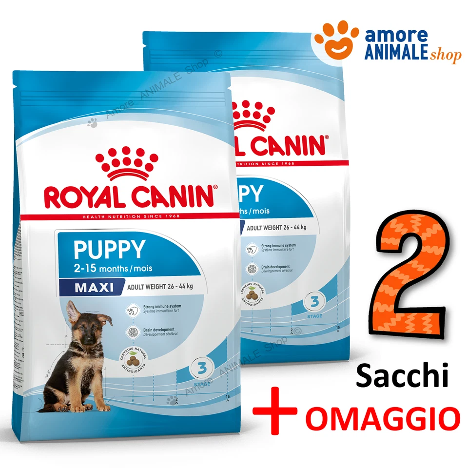 2 Sacos - Royal Canin Perro Maxi Puppy → 15 KG + Regalo - Croquetas Perro,