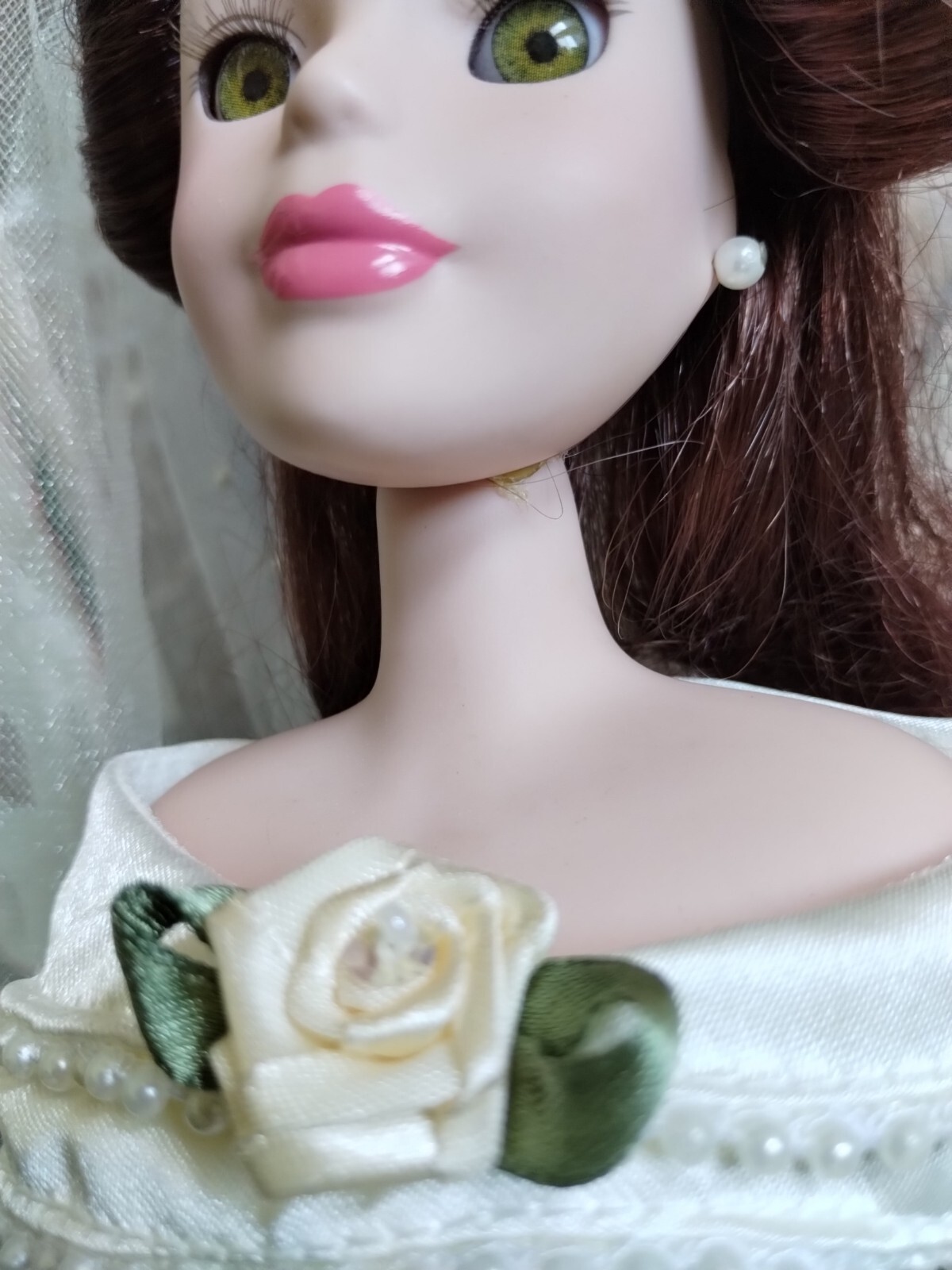 Disney Princess Belle Porcelain Keepsake Doll Wedding Dress eBay