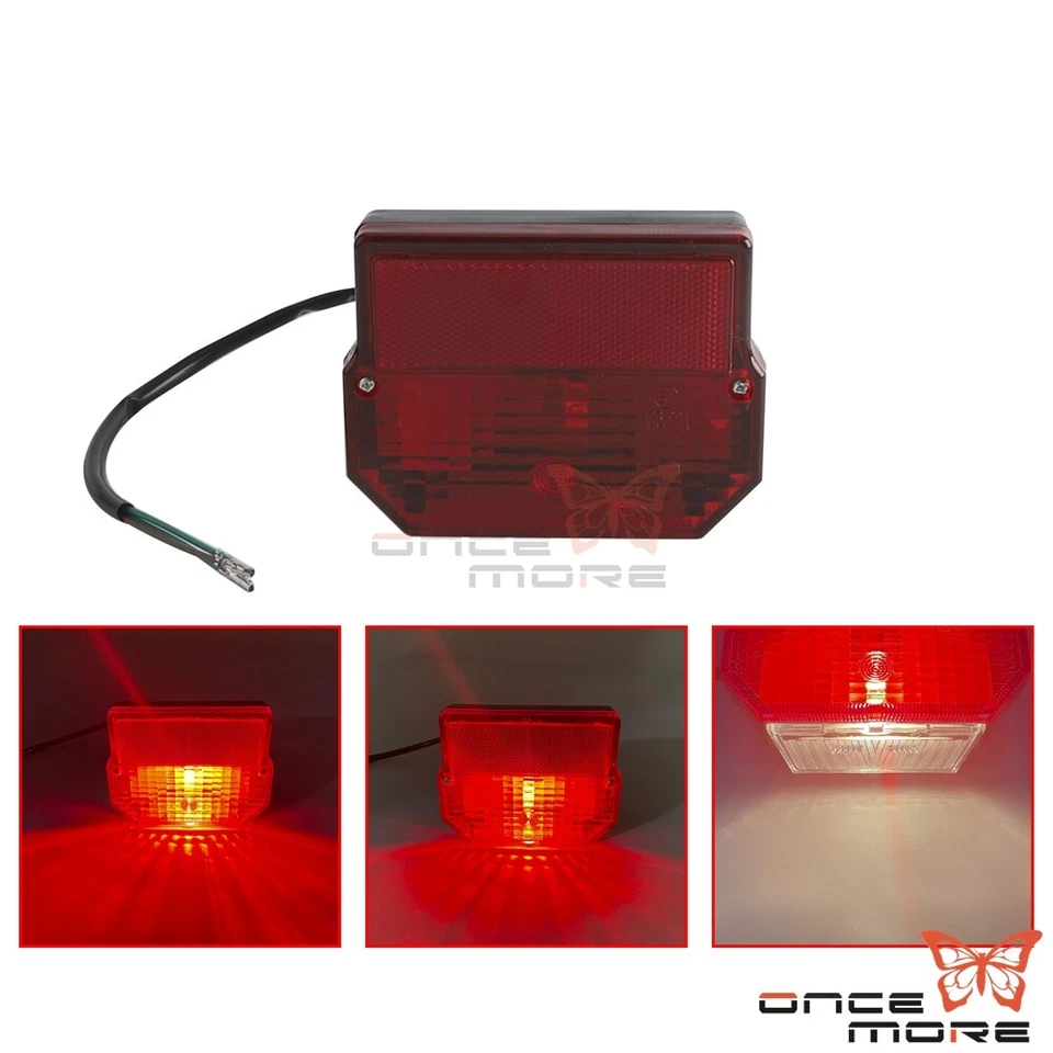 Luz trasera LED roja con matrícula para Suzuki TS125 150 250 Simson S51 MZ ETZ 150 Foto 3 de 4