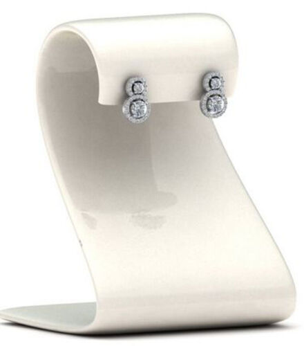 4.19 Ct Vvs1 Near White Moissanite Diamond 925 Silver Drop Engagement Earrings - Picture 3 of 3