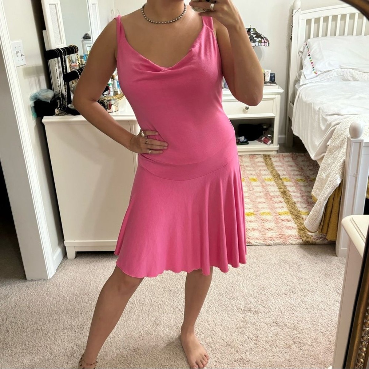 strapless open back dress Miss Circle Women's Najwa Baby Pink Ruched Breast Drop Waist Maxi Dress main image 1