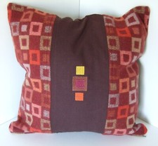 Handmade Melin Tregwynt wool and mixed materials cushion cover
