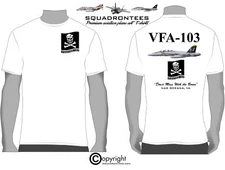 VFA-103 Jolly Rogers Squadron T-Shirt D3, USN Licensed Product