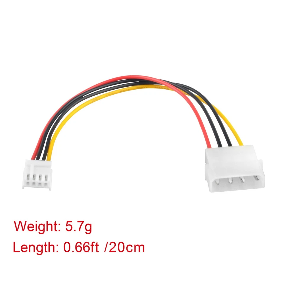 4-pin Molex Male (LP4) to 4-pin Floppy FDD Female (SP4) Power Adapter Cable - Image 4 of 4