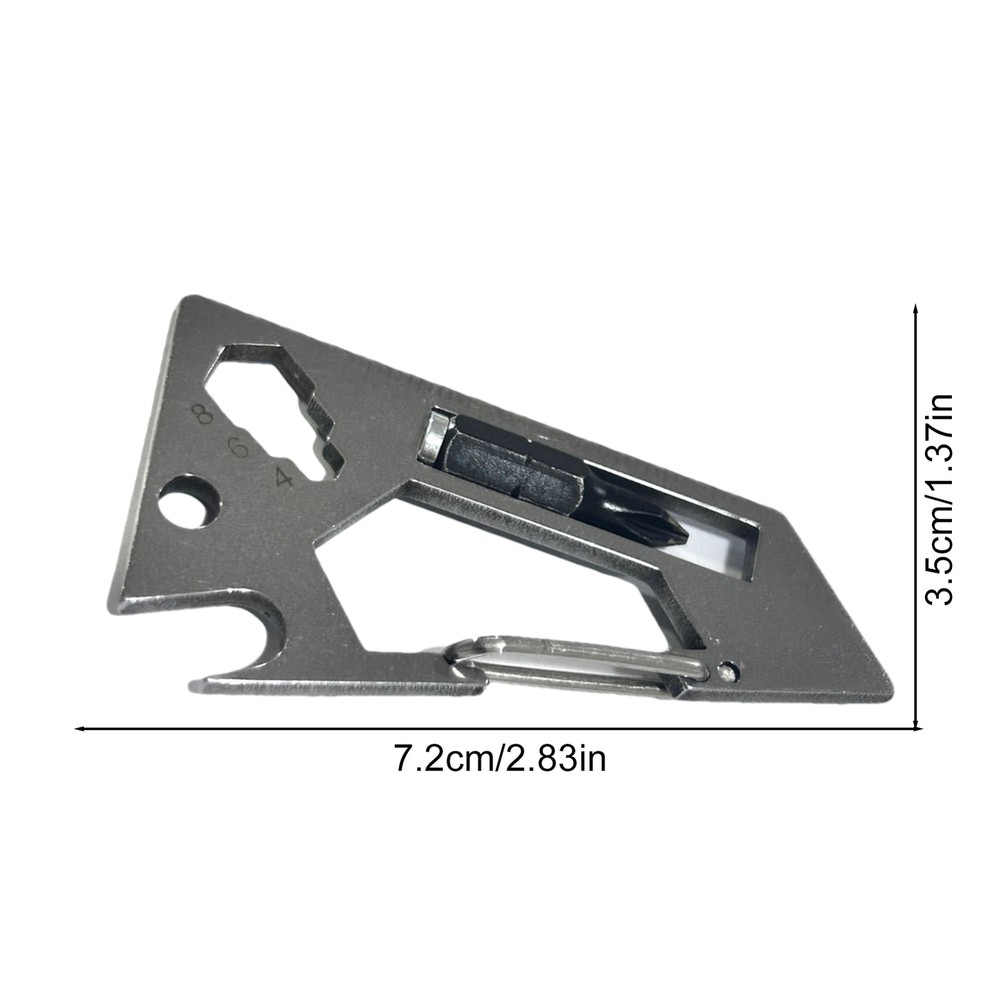 12-in-1 Credit Card Sized Multi-Tool with Screwdriver, Wrench, Bottle Opener, Ruler, and Key