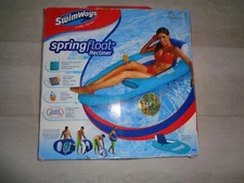 Swimways Spring Float Recliner Aqua Blue Swimming Pool