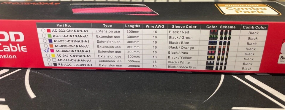 Thermaltake Kit Cavi Alimentatore Modulare Rosa Nero Fucsia - Immagine 3 di 4