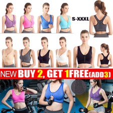 Zip Front Fastening Sport Bra Women Medium To High Impact Non Wired Support 2024
