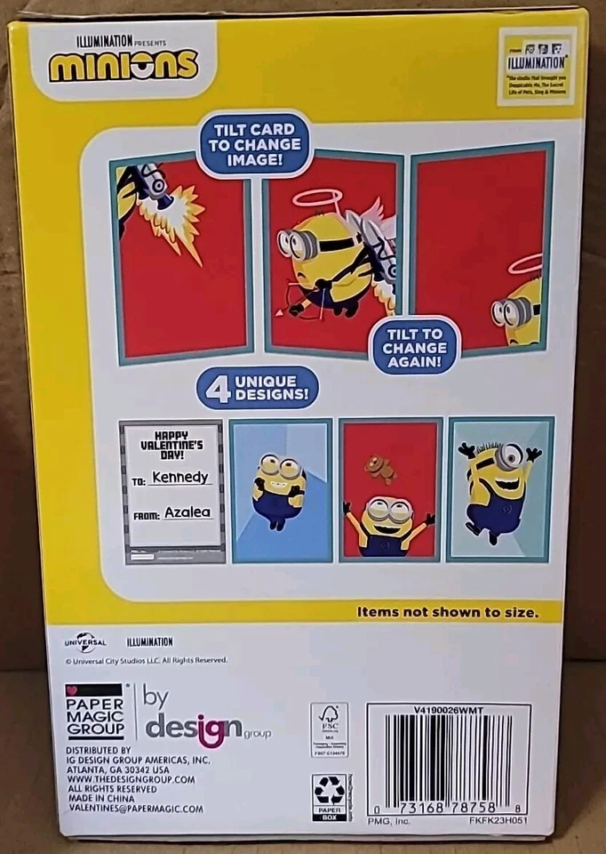 Minions 16 Lenticular Mini Cards Zooming Action Kids Party Loot Bag Fillers New - Image 2 of 4