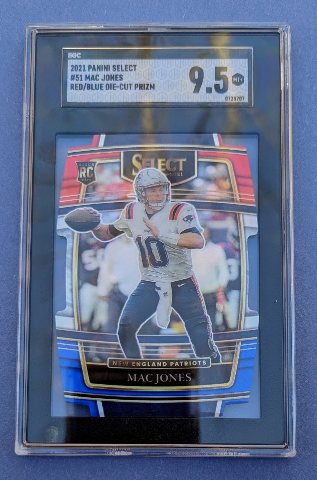 2021 Select Mac Jones and Zach Wilson - Red and Blue Die Cut Rookie Card SGC 9.5