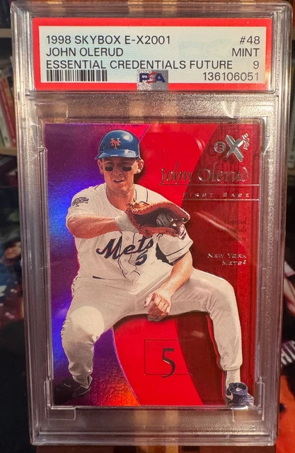 1998 Skybox E-X 2001 Essential Credentials Future John Olerud /53 PSA 9 Mets