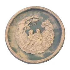 Vintage Shakespeare Love Sonnet Plate "Love Alters Not" 3D Blue  1987