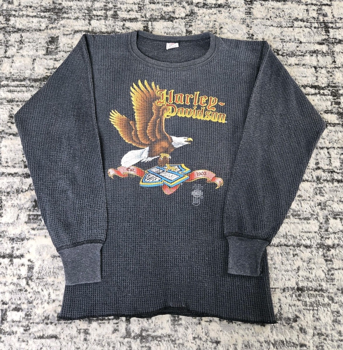 トップス 80s vintage harley davidson waffle tee harley-davidson-vintage-80s-