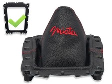 SCHALTMANSCHETTE FUR MAZDA MX-5 NA 1989-1997 SCHALTSACK LEDER Miata ROT + RAHMEN