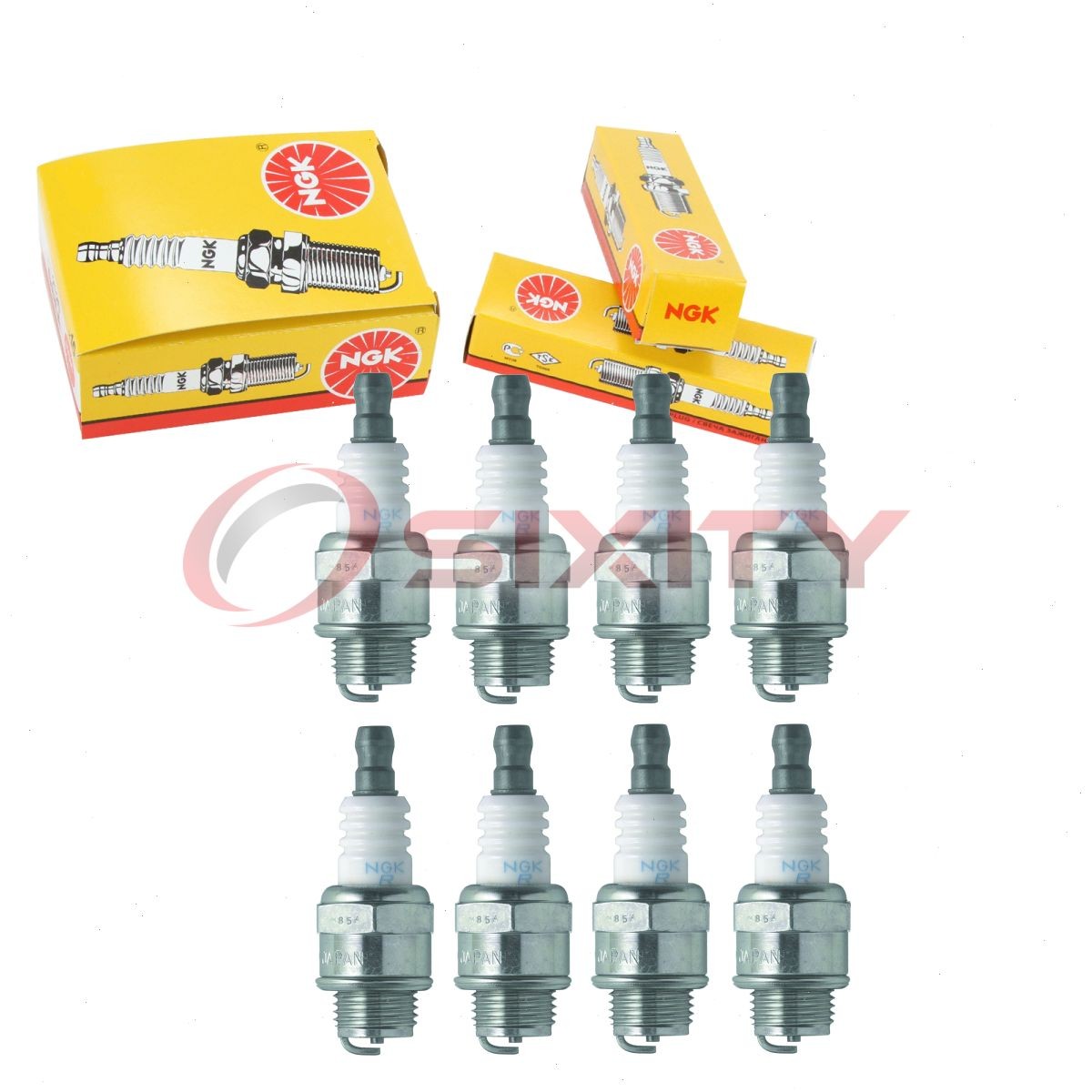 8 pc NGK 4004 BMR4A SOLID Standard Spark Plugs for Ignition Wire Secondary  nf