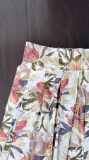 Vintage Katies Floral Midi Skirt Rayon Pleate...