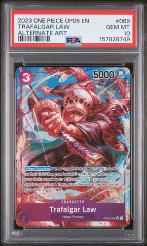 Trafalgar Law (Alternate Art) graded PSA 10 for sale on eBay