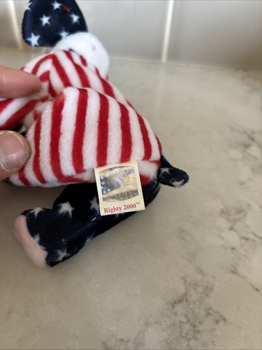 Ty Beanie Babys selten Righty Lefty und Spangle amerikanische Flagge USA Thema patriotisch - Bild 12 von 13