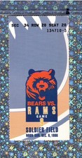 Rashaan Salaam 115y2TD LAST Bears Rams ticket 12-8-1996 Dave Krieg RUSH TD LAST