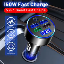 4 USB Port Super Fast Car Charger Adapter for iPhone Samsung Android Cell Phone