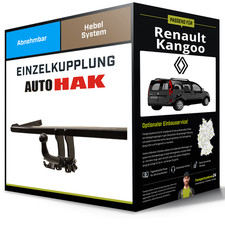 Abnehmbare Anhängerkupplung für RENAULT Kangoo 97-08 Typ KC/FC Auto Hak NEU