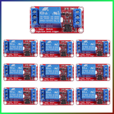 12V Relaismodul 1-Kanal Optokoppler High/Low Trigger 10 Stück für DIY Projekte