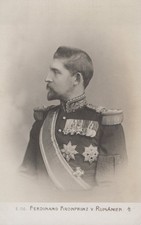 KING Ferdinand I of Romania 1865-1927  - RPPC Vintage Postcard ROYALTY #B