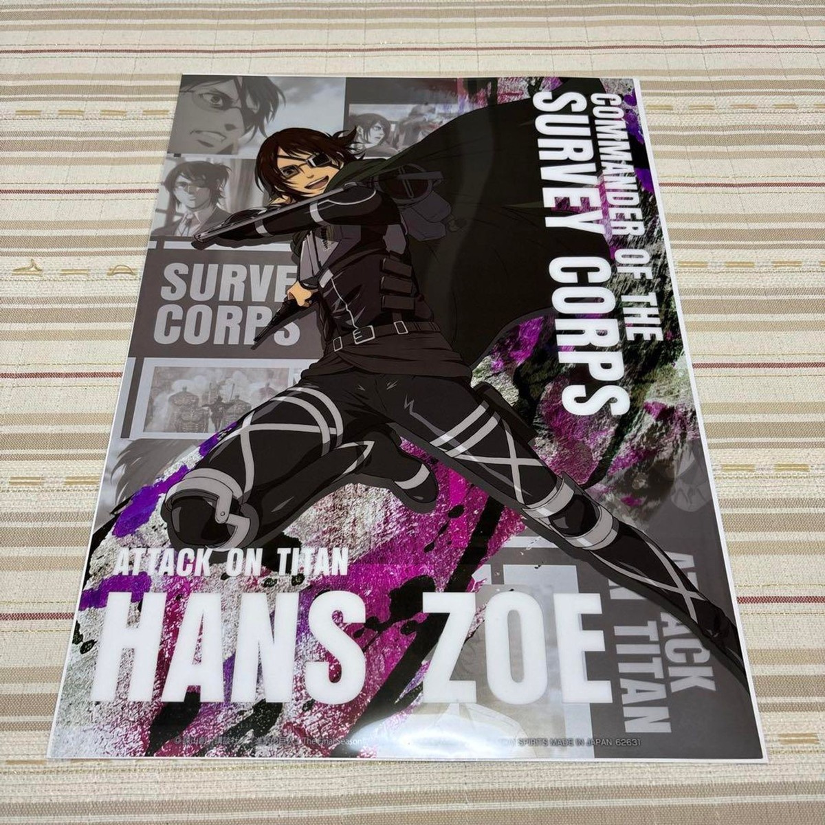 Attack on Titan Levi Hanji G Prize Ichiban Kuji Clear Poster Set