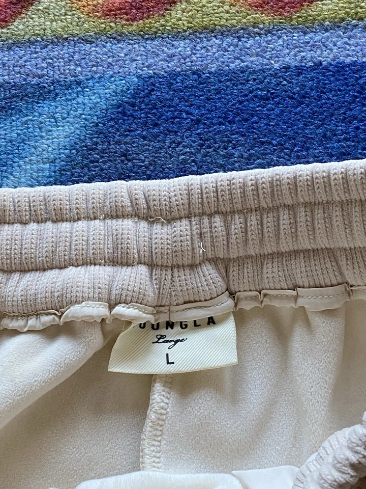 YoungLA Pantalones Crema Jogger Pantalones de Sudadera Culturismo Pana Peso Pesado Hombres’s Lg Foto 4 de 4