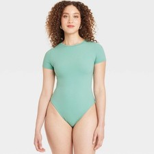 Women's 4-Way Stretch Short Sleeve Bodysuit - Auden  Tidal Flow XL