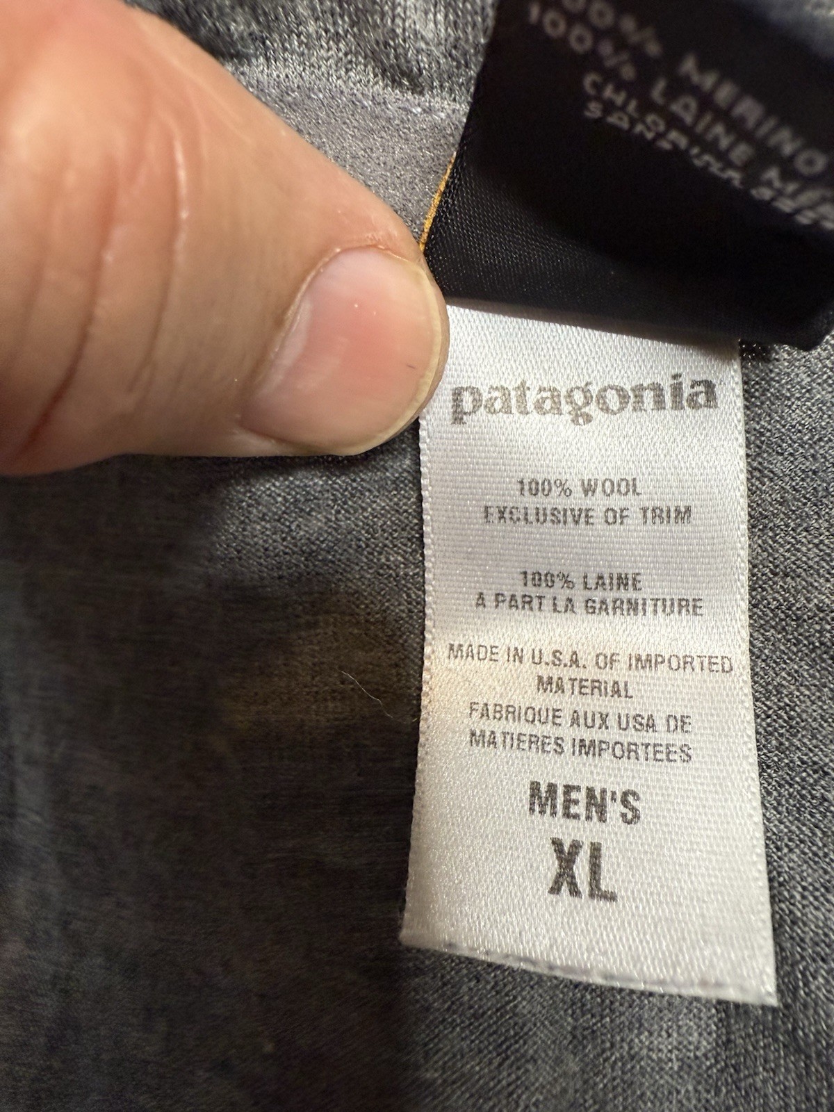 Patagonia performance Wool Base Layer Half Zip Pu… - image 9