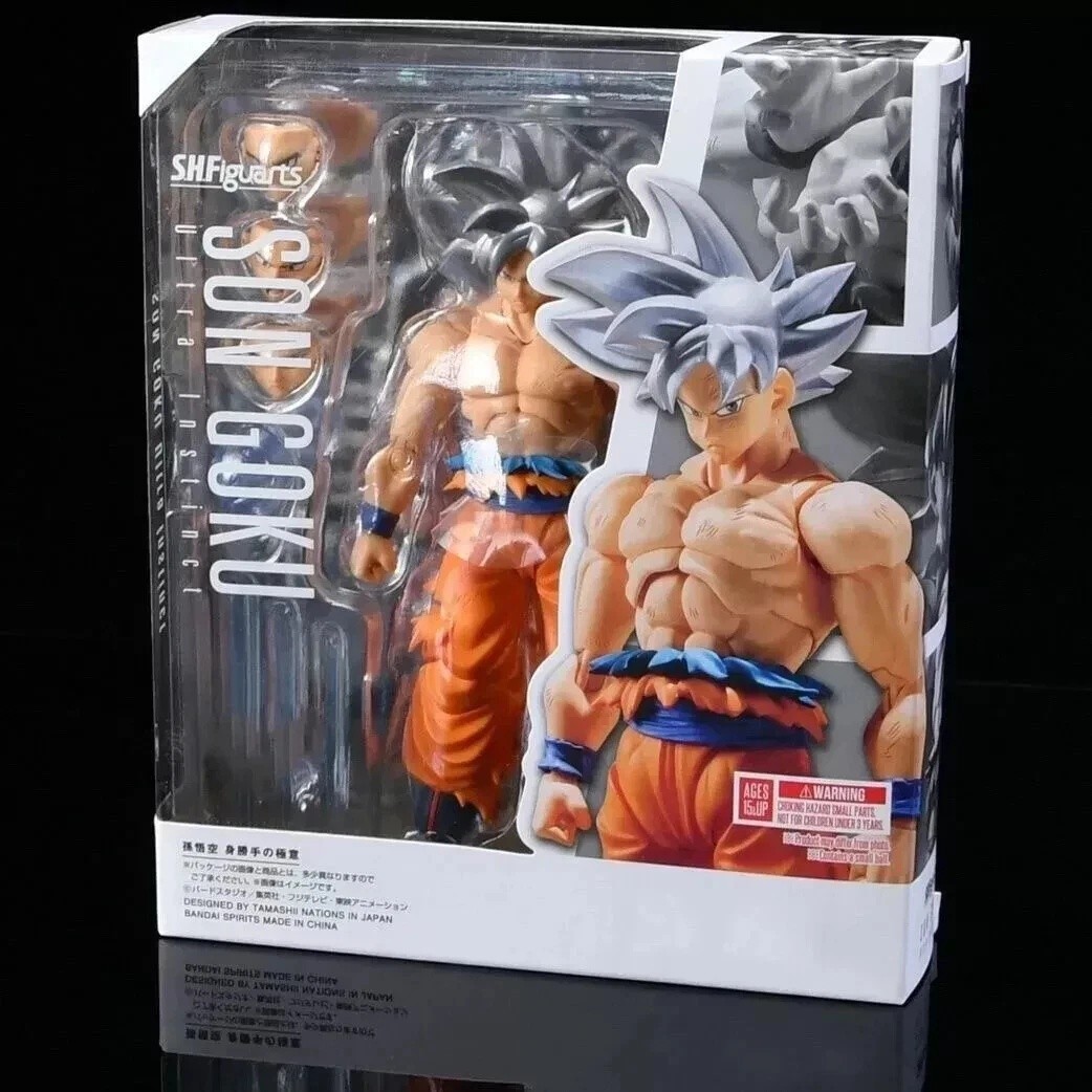 Figura de acción blanca ultra instinto de 6" de anime Dragon Ball Z SHF Son Goku juguete en caja