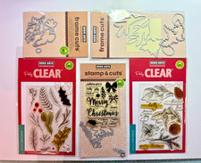 Hero Arts Holiday Pine Branches, Happy Holly Days Christmas Trimmings stamps