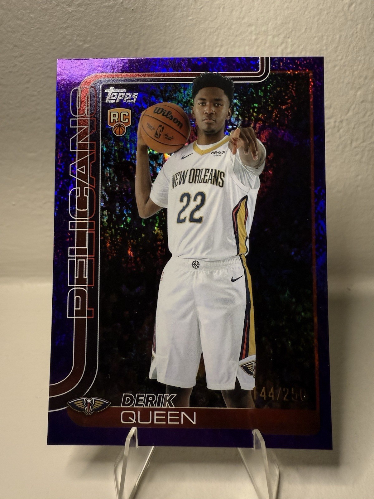 2025-26 Topps Derik Queen #213 Purple Rainbow /250 (RC)