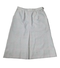 Vintage Jack Winter Tan Plaid Checkered Skirt Women  s Small Classic A-Line