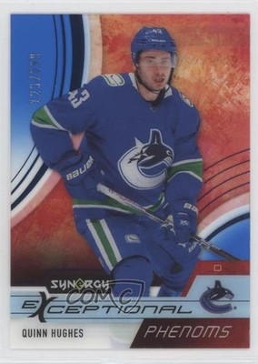2021 Upper Deck Synergy Exceptional Phenoms Blue 123/299 Quinn Hughes #EP-QH 1u6