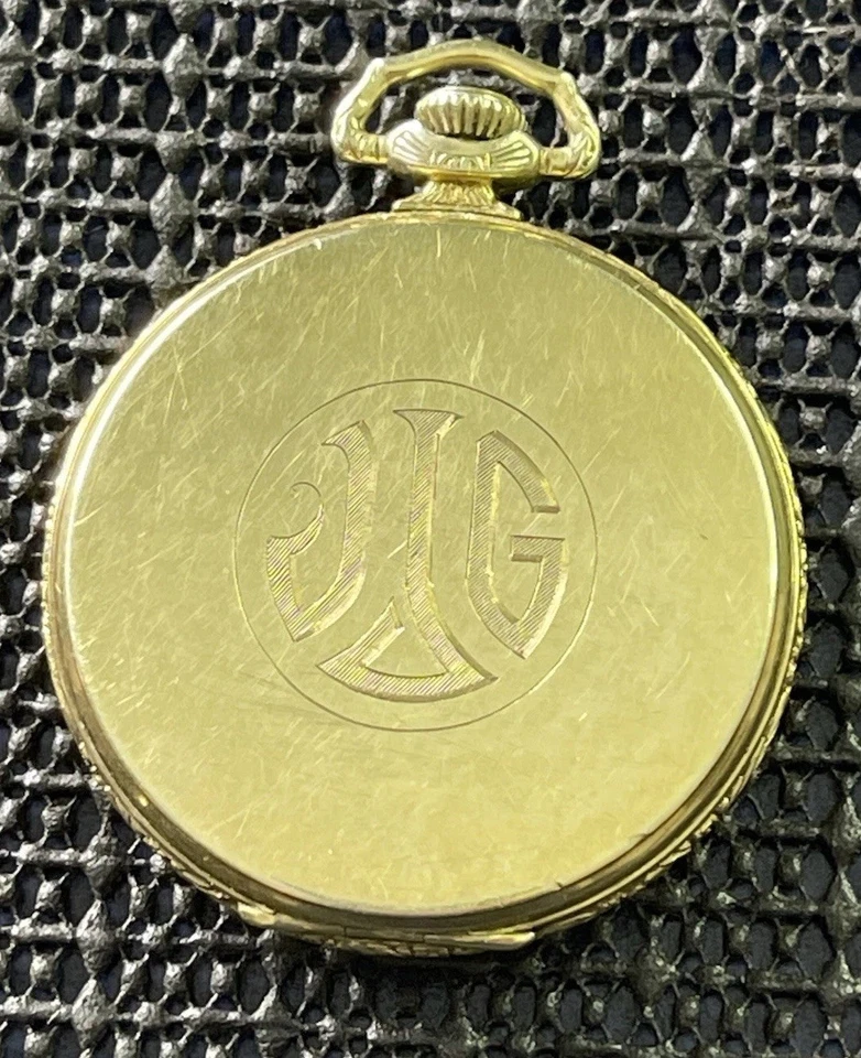 1924 Waltham Pocket Watch 14k GF Colonial 17j 12s Gr. 1225 Mod.1924 Col.b Runs - Image 4 of 4