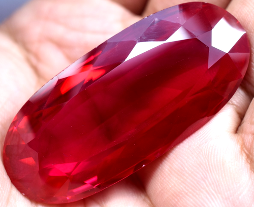 Natural 169.90 Ct Mogok Pink Huge Ruby Sparkling GGL Certified Loose Gemstone - Picture 8 of 12