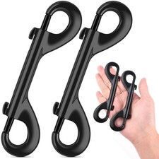 Extra Large 4-7/10inch Double Ended Bolt Snaps Hooks 220lbs Load Capacity Zin...