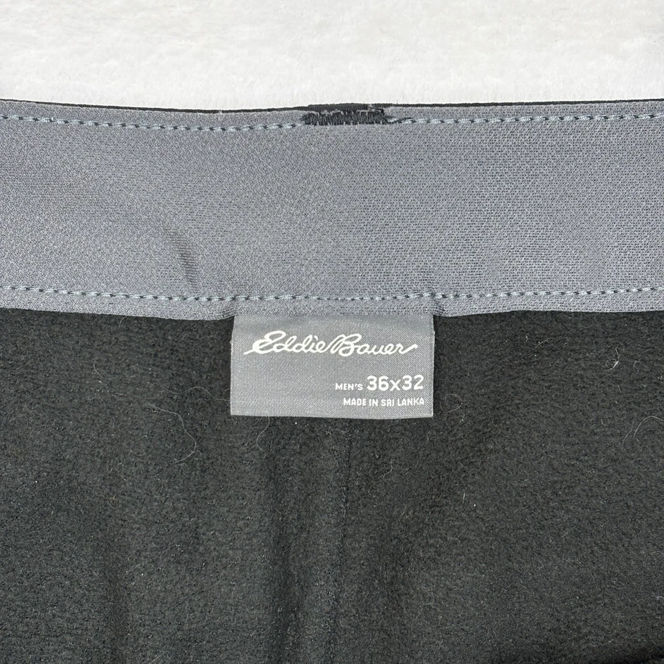 Pantalones tecnológicos forrados de lana Eddie Bauer para hombre 36x32 negros senderismo elásticos de nailon Foto 4 de 4