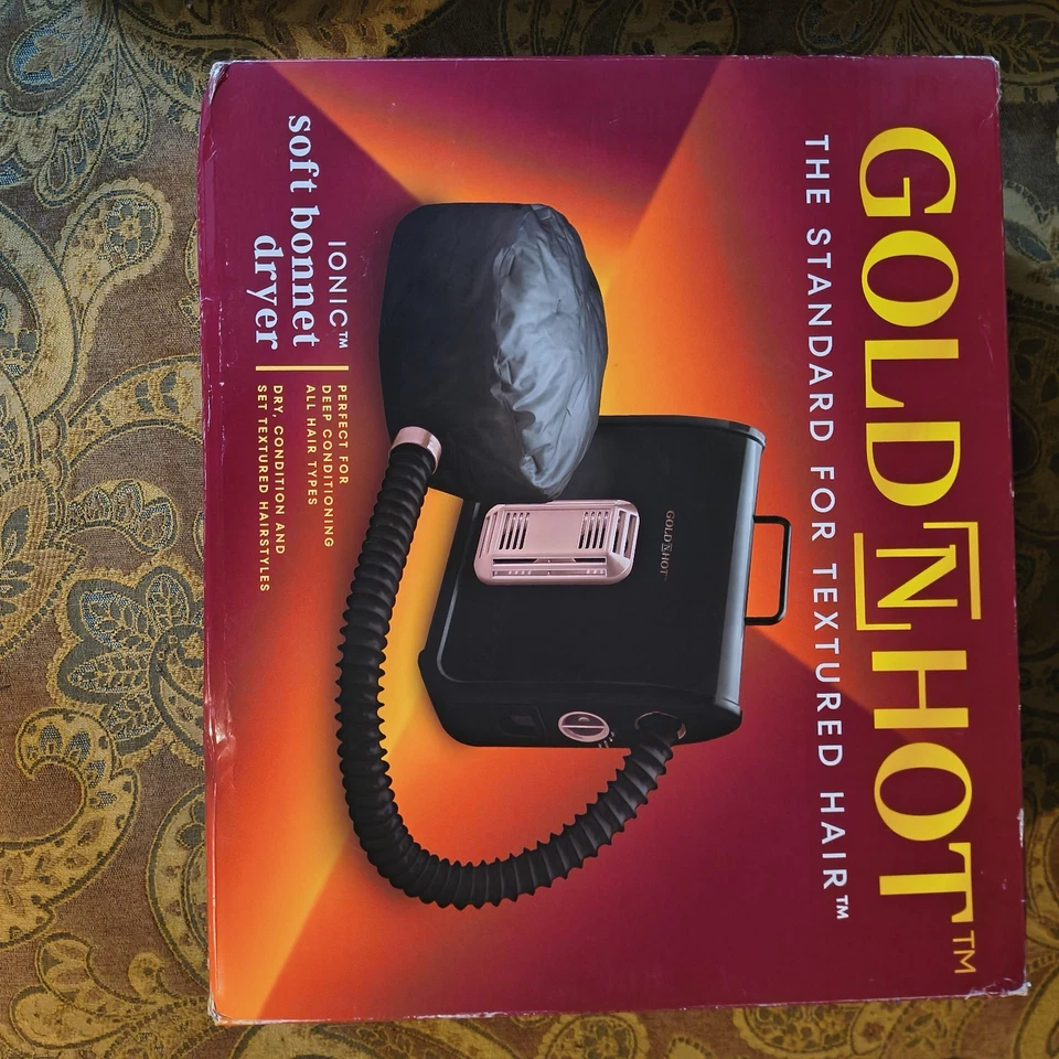 Gold N Hot Ionic Soft Bonnet Dryer Professional Textured Hair Deep Conditioning - Image 2 of 4
